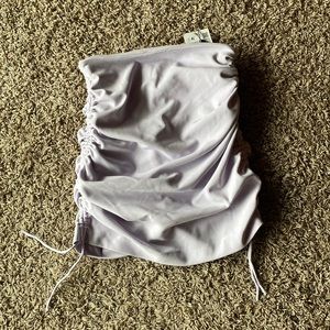 Zara lilac strapless ruched top